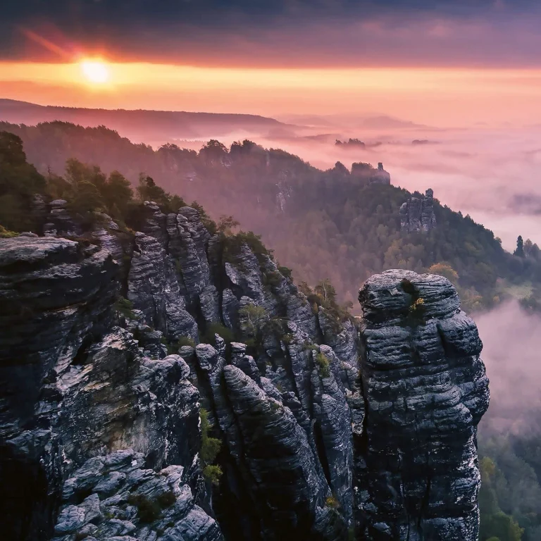 Sunrise on the Rocks - Wall Mural 5136 - 4 Panel - 192cm x 260cm — Ảnh 3