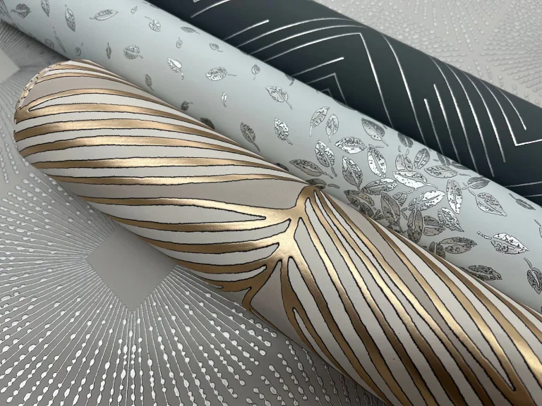 Petite Leaves Wallpaper - Spa/Silver — Ảnh 3