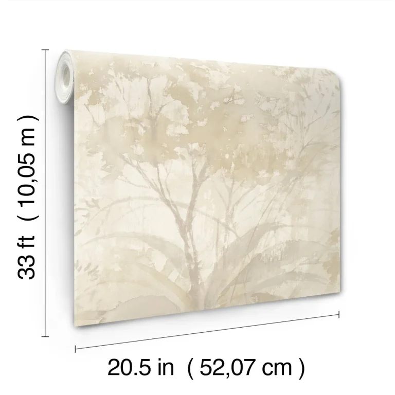 Mistwood Forest Wallpaper - Beige — Ảnh 6
