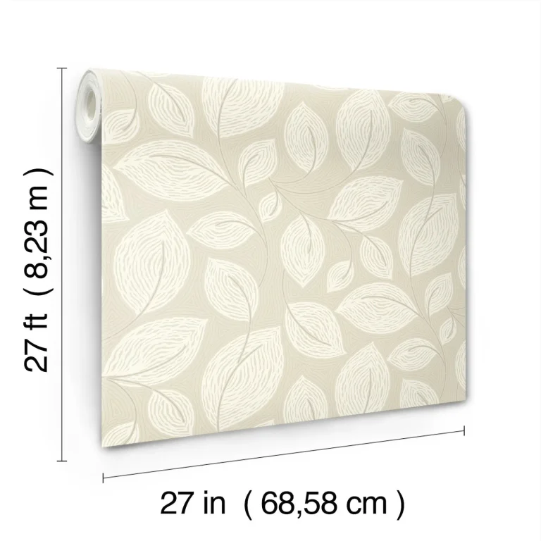 Candice Olson Contoured Leaves Wallpaper - Sand — Ảnh 3
