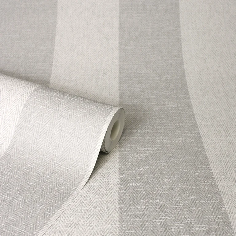Finn Chevron Stripe Wallpaper - Grey — Ảnh 3