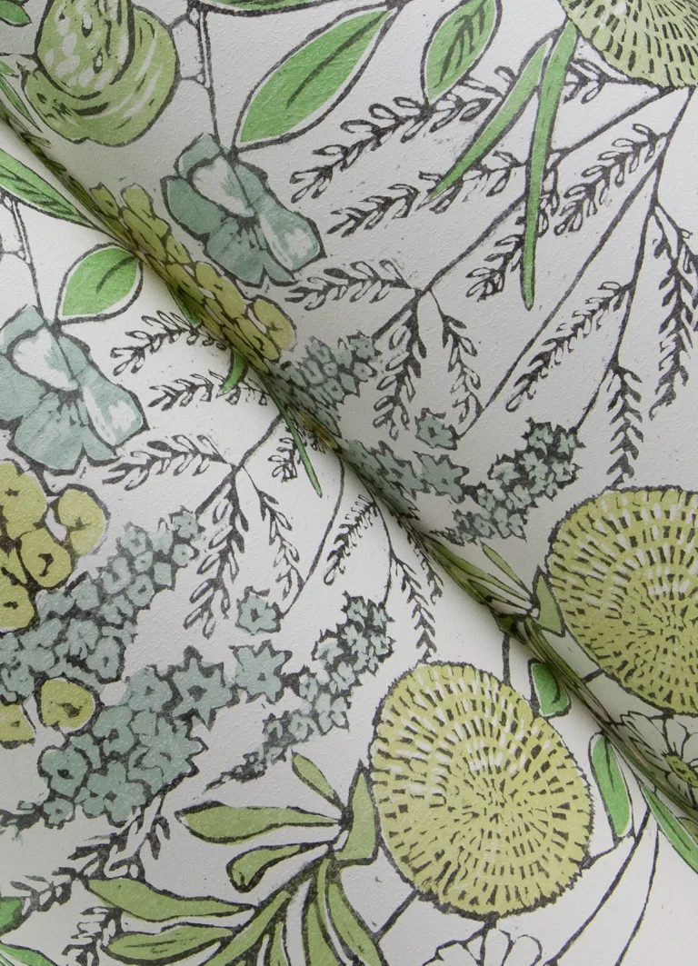 Chesapeake Goldfinch Birds and Blooms Wallpaper - Green — Ảnh 4