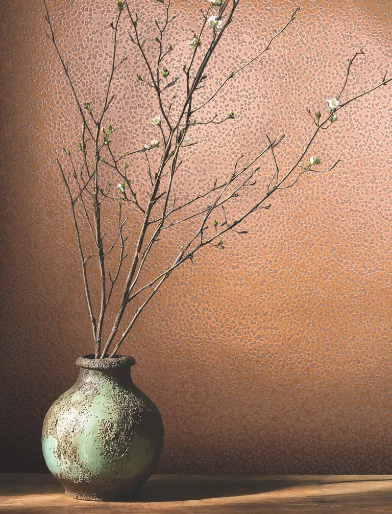 Hudson Hammered Metal Wallpaper - Copper — Ảnh 4