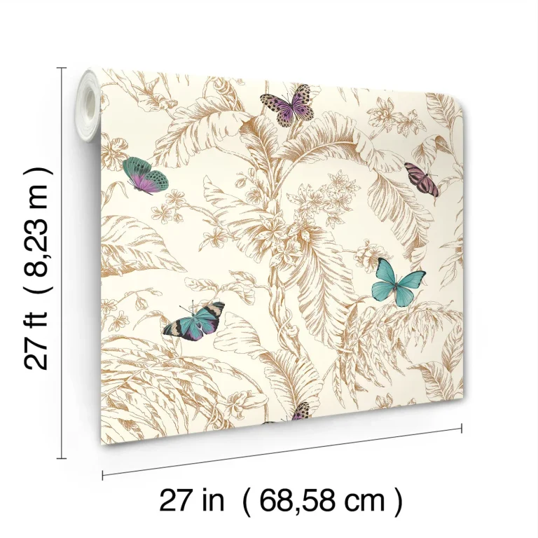 Papillon Wallpaper - Gold — Ảnh 5