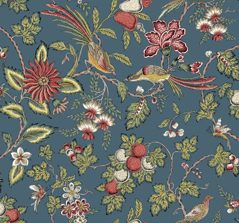 Parterre Jacobean Wallpaper - Indigo — Ảnh 5