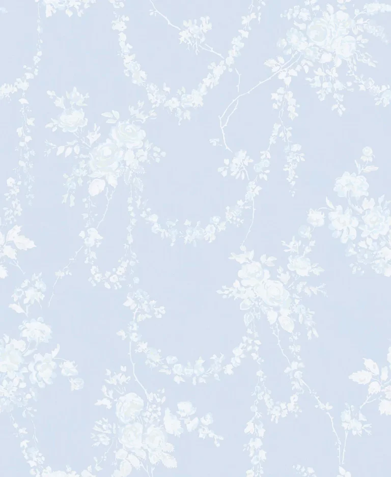 LoveShackFancy Chandelier Gates Floral Drape Wallpaper - Sky Blue — Ảnh 3