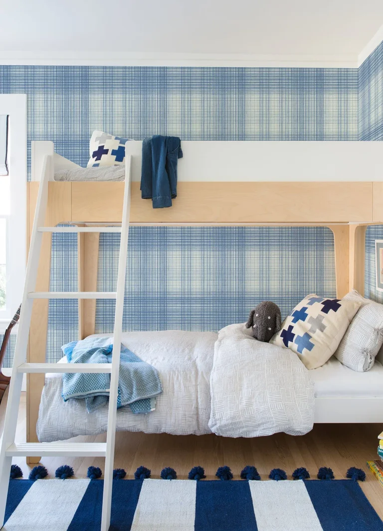 Chesapeake Madras Plaid Wallpaper - Blue