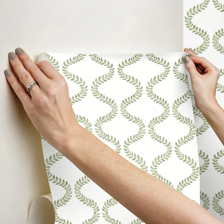 Florentine Vine Trellis Peel and Stick Wallpaper - Green — Ảnh 2