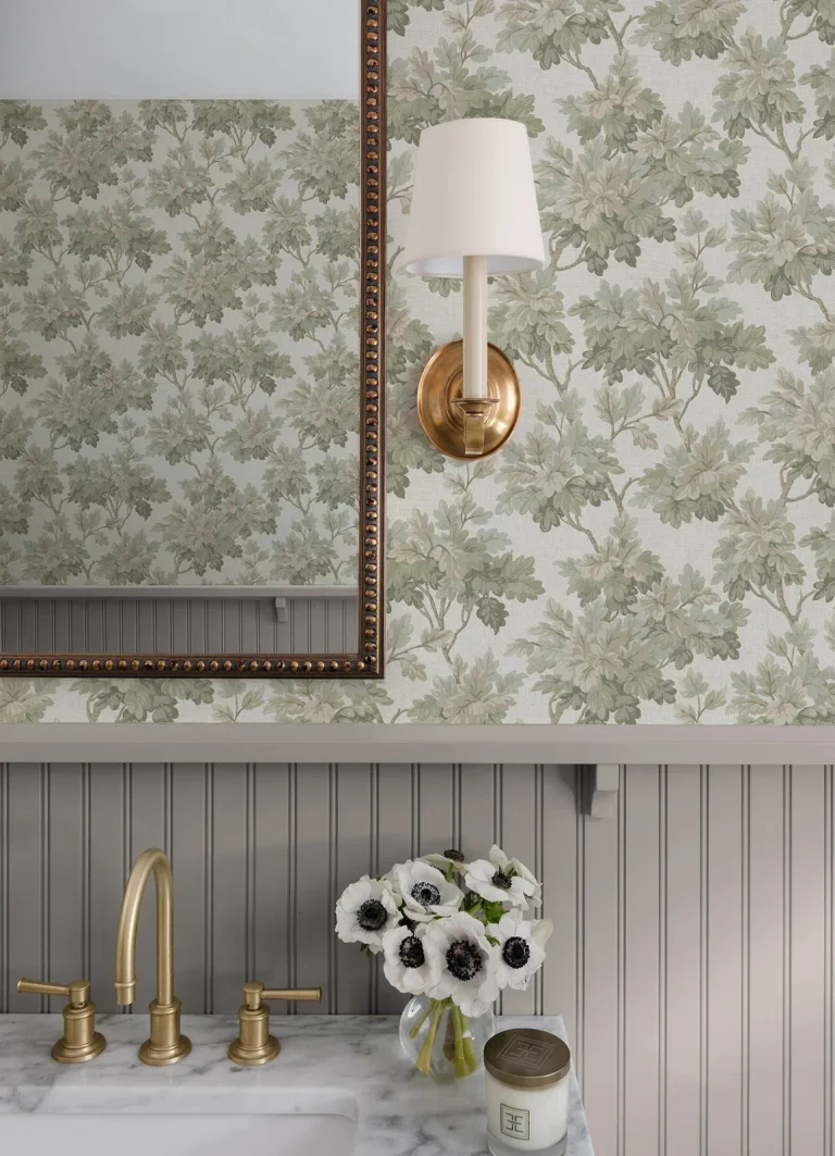 Oakcliff Leaf Trail Wallpaper - Sage — Ảnh 5