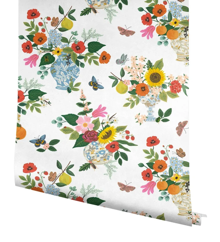 Rifle Paper Co. Flower Studies Wallpaper - Bright Multi — Ảnh 2