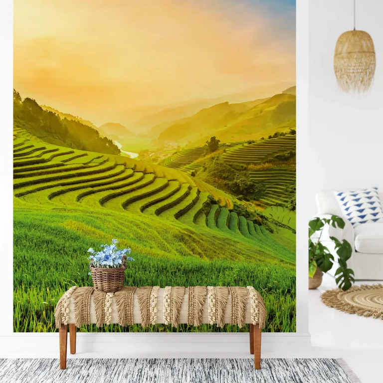 Terraced Rice Field In Vietnam - Wall Mural 5032 - 8 Panel - 384cm x 260cm