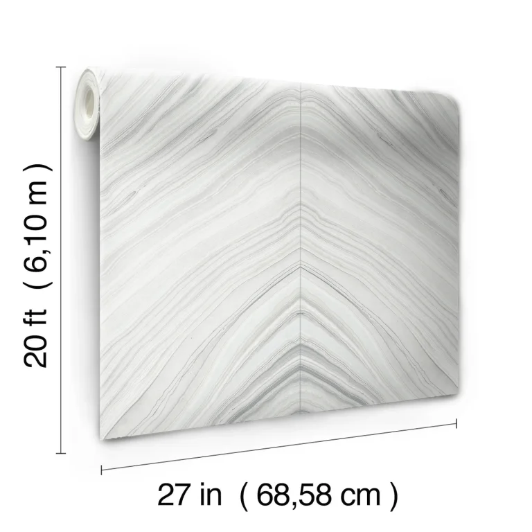 Candice Olson Onyx Strata Peel and Stick Wallpaper - Sheer Grey — Ảnh 7