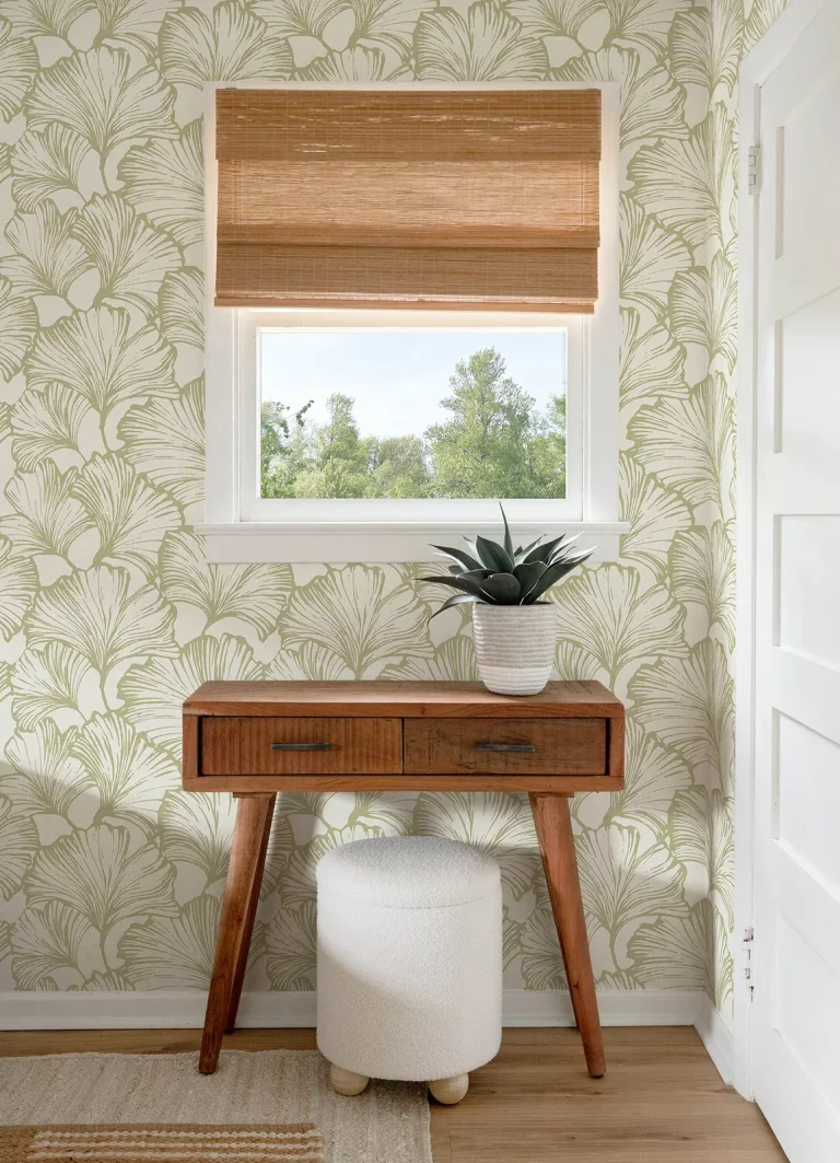 Kyoto Ginkgo Leaf Wallpaper - Moss — Ảnh 5
