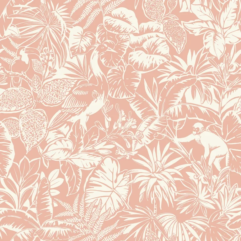 Chesapeake Corcovado Jungle Jamboree Wallpaper - Coral — Ảnh 2