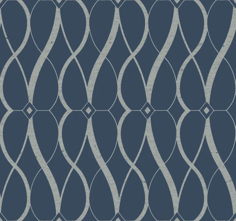 Graceful Geo Wallpaper - Navy/Silver — Ảnh 3