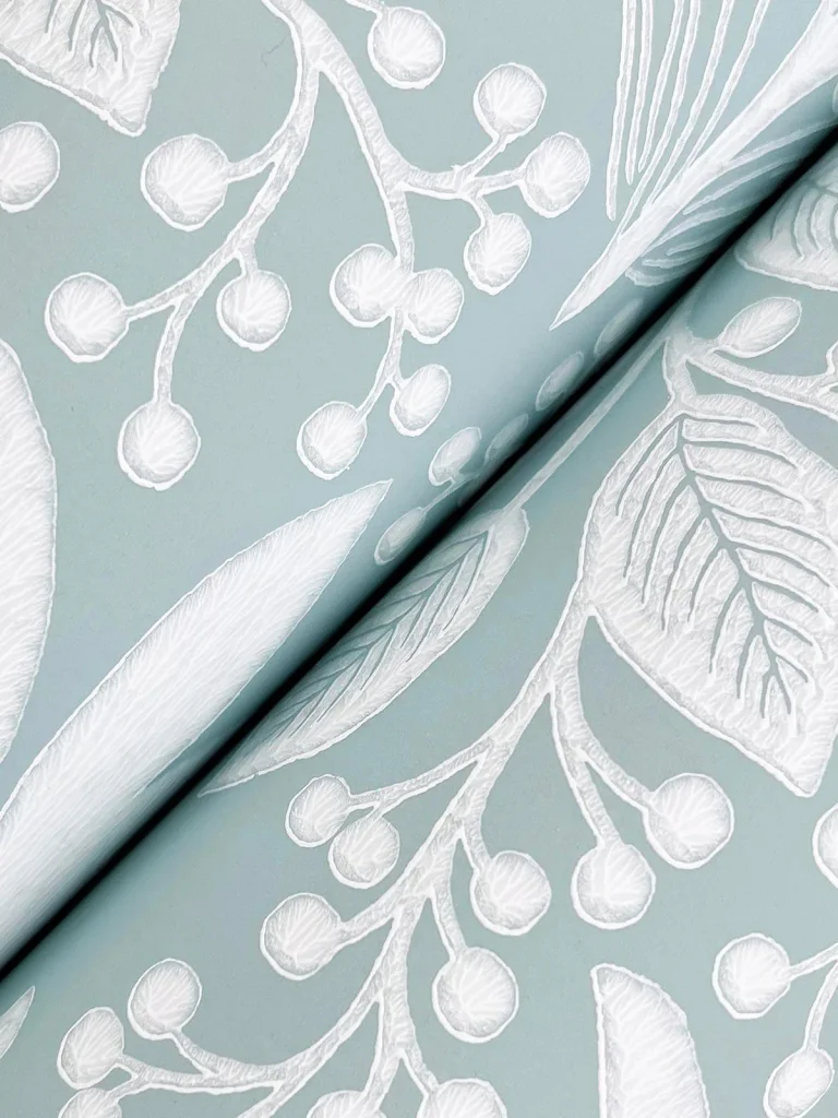 Rifle Paper Co. Pineapple Damask Wallpaper - Light Blue — Ảnh 2
