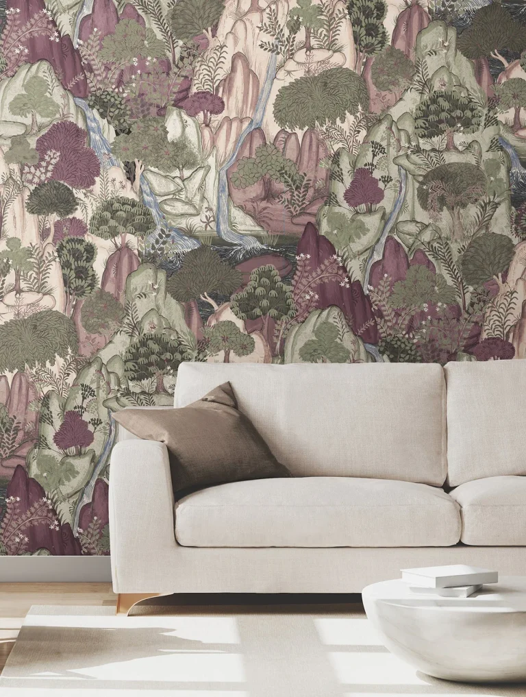 Ronald Redding Falling Waters Scenic Wallpaper - Plum — Ảnh 4