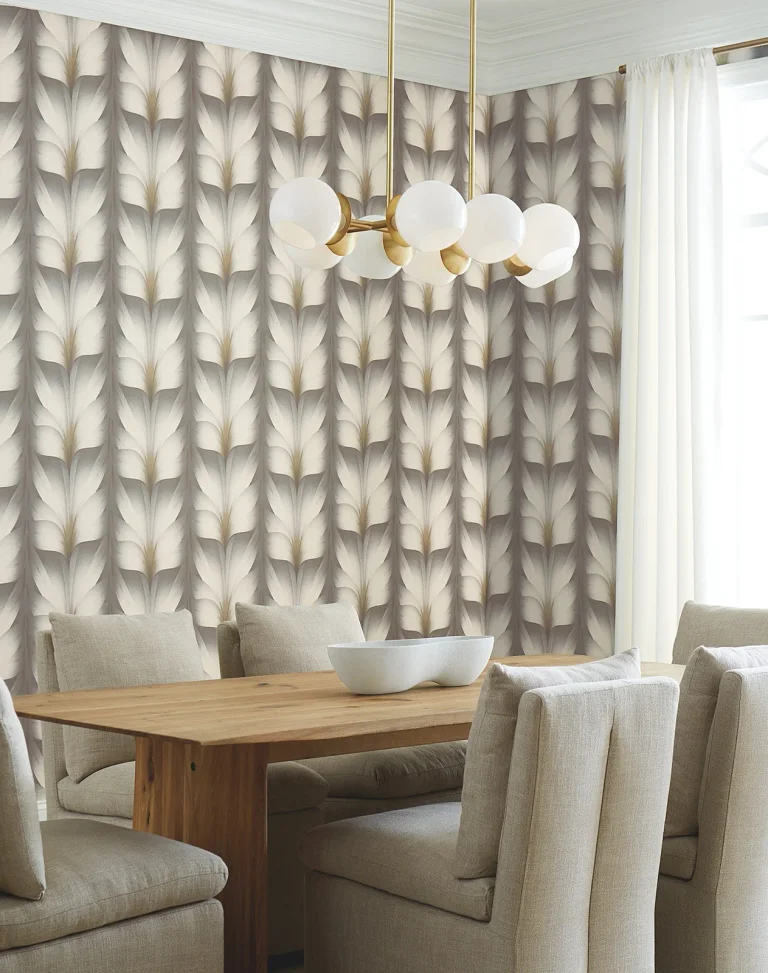 Candice Olson Lotus Light Stripe Wallpaper - Charcoal — Ảnh 3