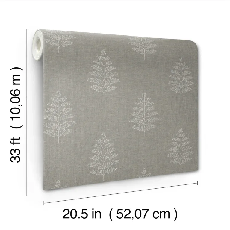 Chesapeake Frond Leaf Wallpaper - Charcoal — Ảnh 6