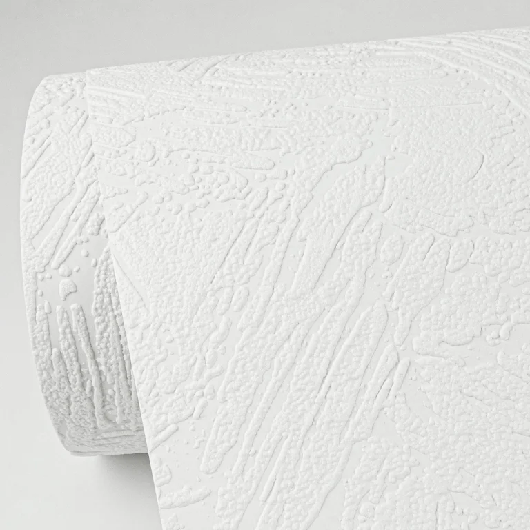 Leonardo Plaster Paintable Wallpaper - White — Ảnh 2