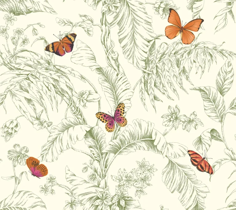 Papillon Wallpaper - Green — Image 6