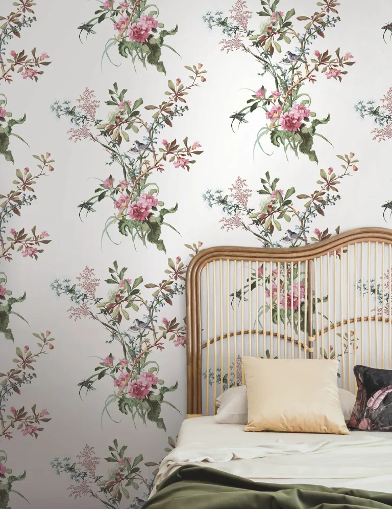 Wild Flowers Peel and Stick Wallpaper - Rose — Ảnh 5