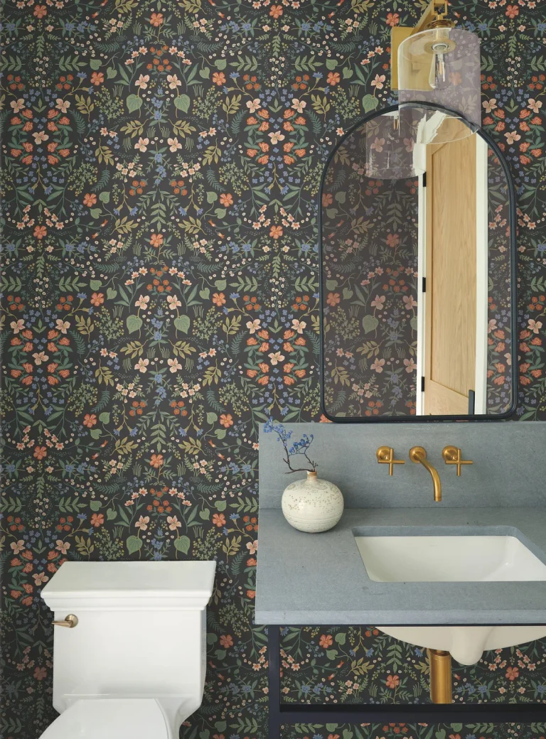 Rifle Paper Co. Wildwood Wallpaper - Black Multi — Ảnh 4