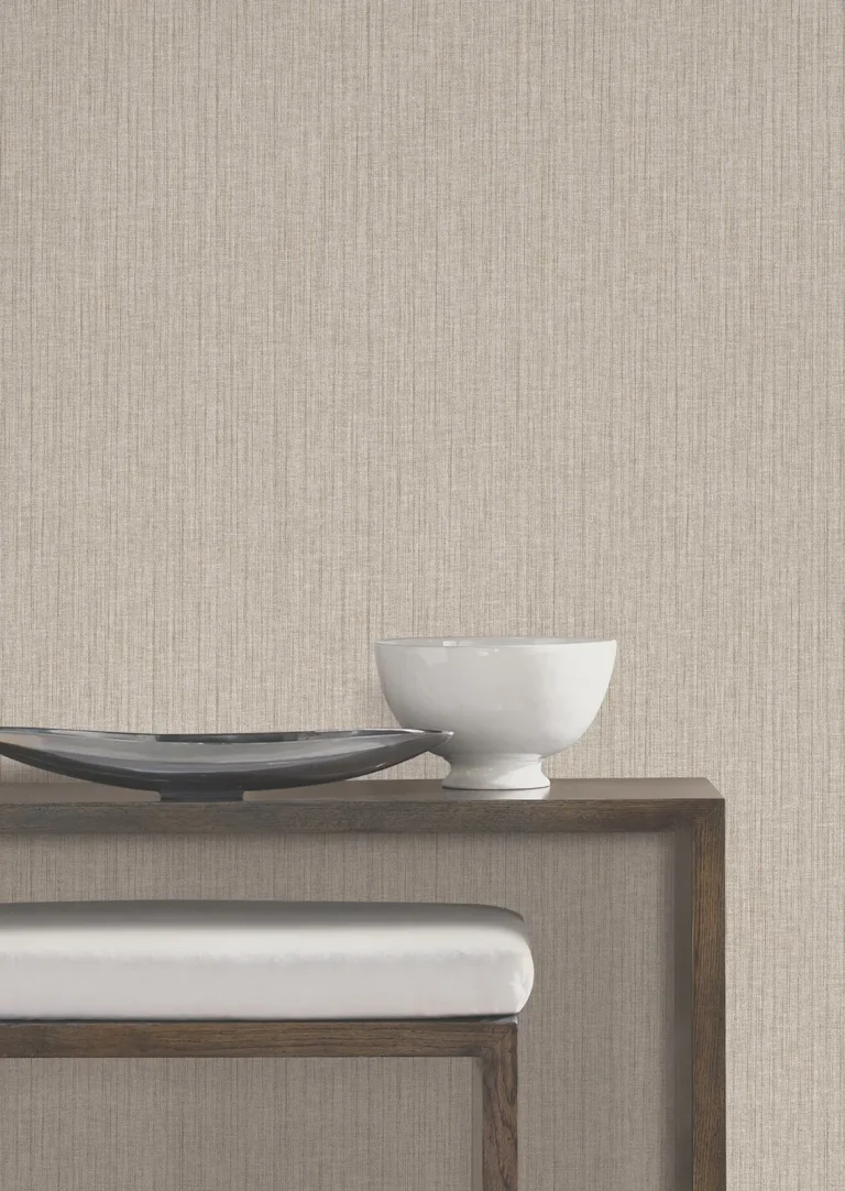Silk Spun Tactile Stripe Wallpaper - Taupe — Ảnh 5