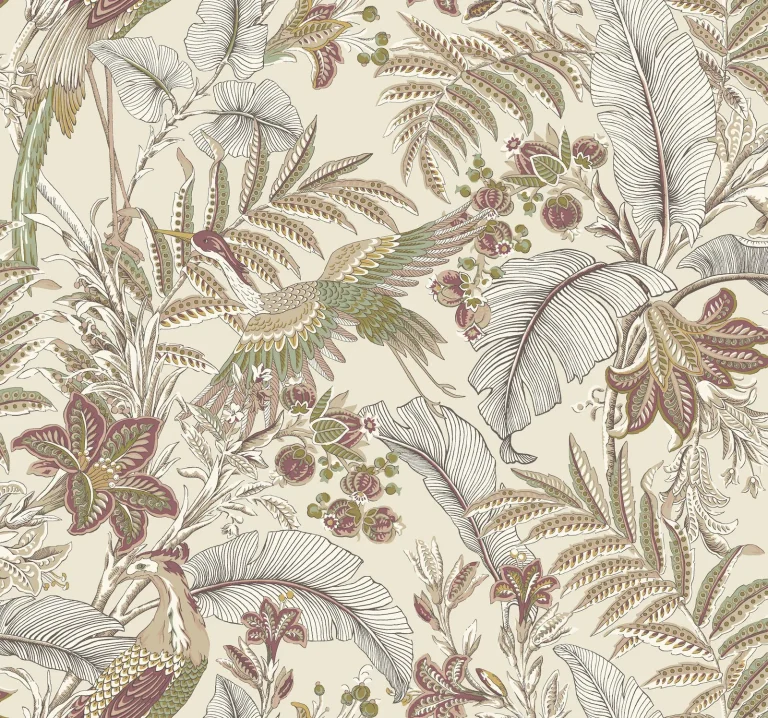 Heronwood Wallpaper - Mulberry — Image 5