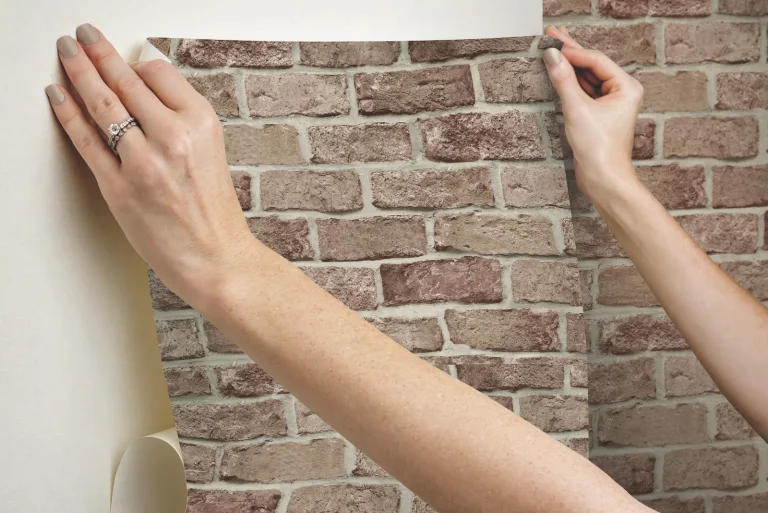 Stretcher Brick Peel and Stick Wallpaper - Red — Image 8