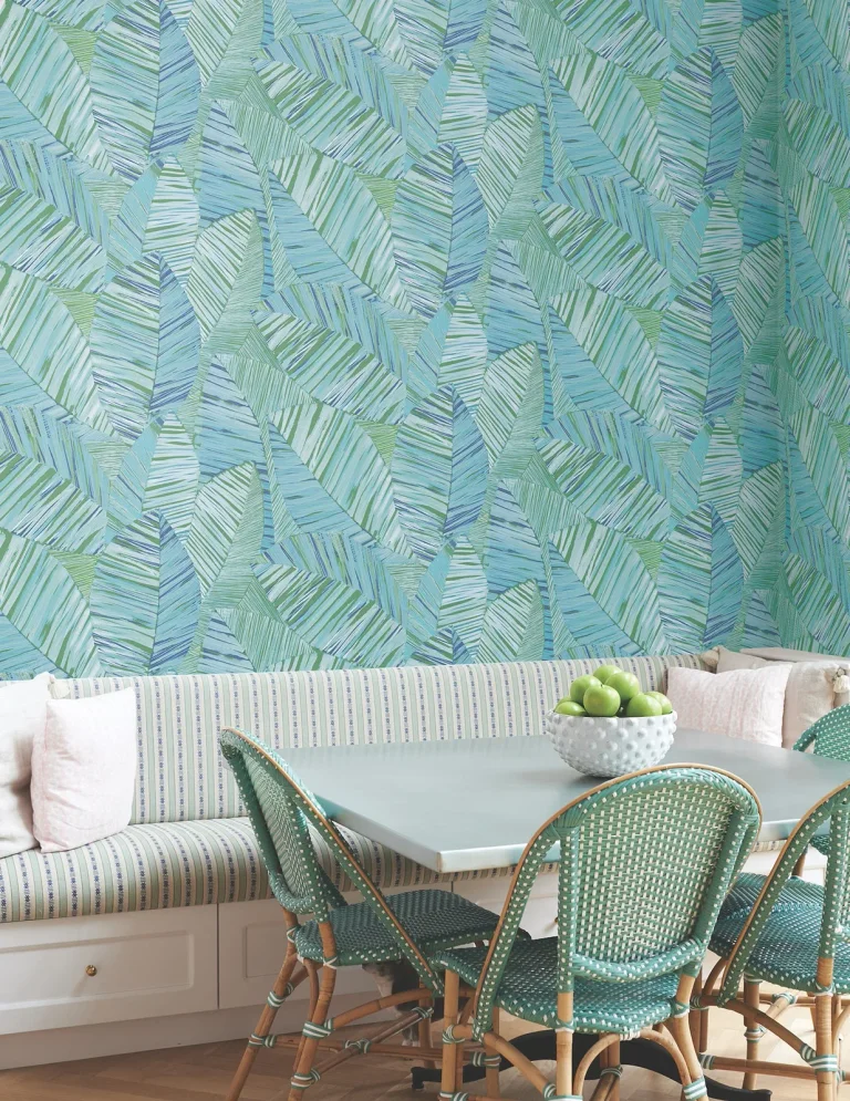 Crown Canopy Palm Peel and Stick Wallpaper - Blue — Image 4