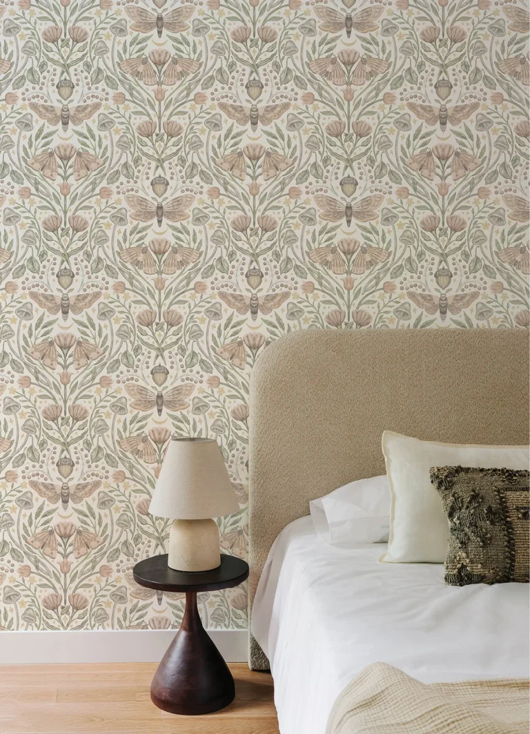 Chesapeake Mystic Moth Forest Magic Wallpaper - Blush — Ảnh 5