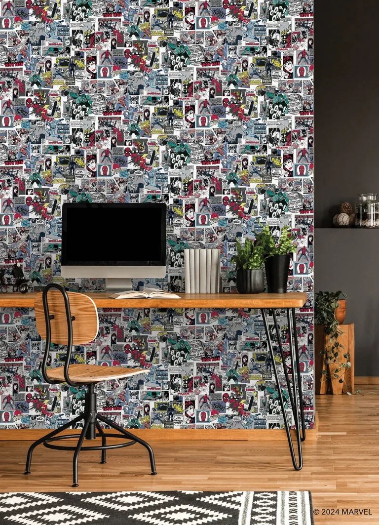 Marvel Comics Marvel Classic Comics Peel and Stick Wallpaper - Red — Ảnh 7