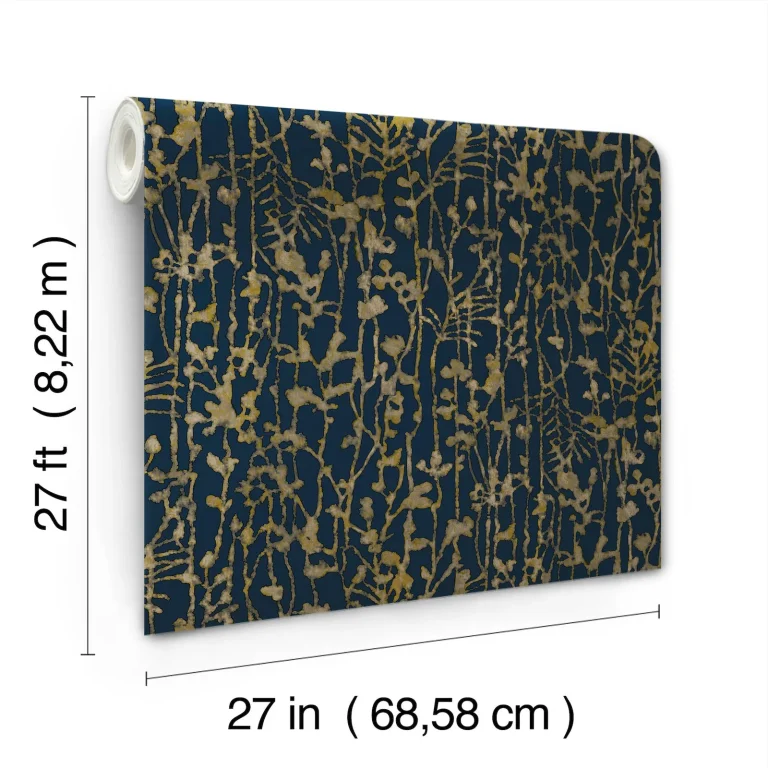 Ronald Redding Filigree Abstract Wallpaper - Navy — Ảnh 3
