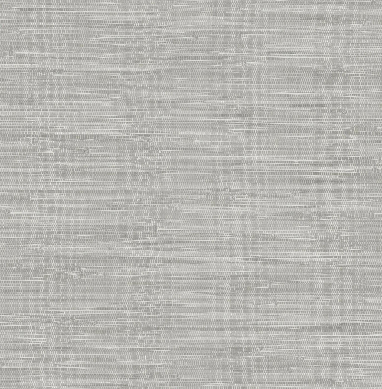 Exhale Woven Faux Grasscloth Wallpaper - Light Grey — Ảnh 5