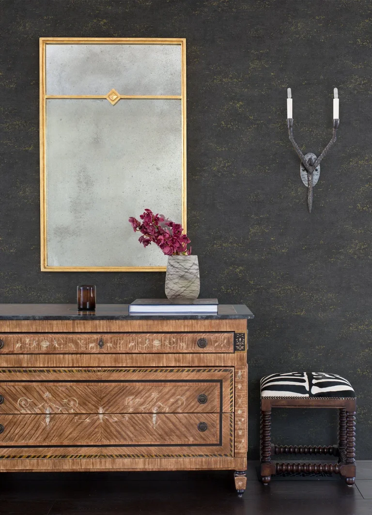 Elatha Gilded Texture Wallpaper - Charcoal — Ảnh 3