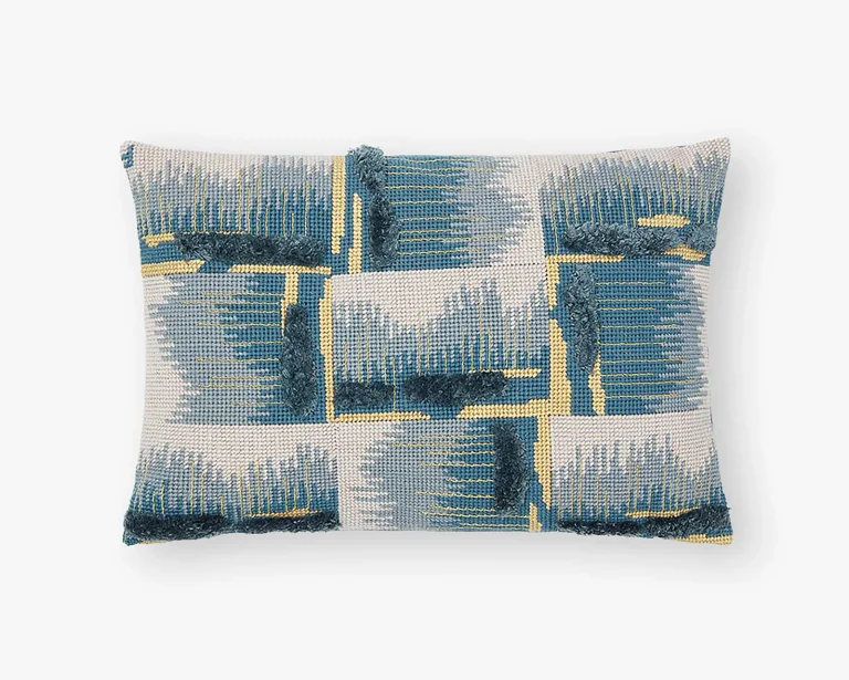 Storm Blue Cushion - Ukiyo-E Needlepoint