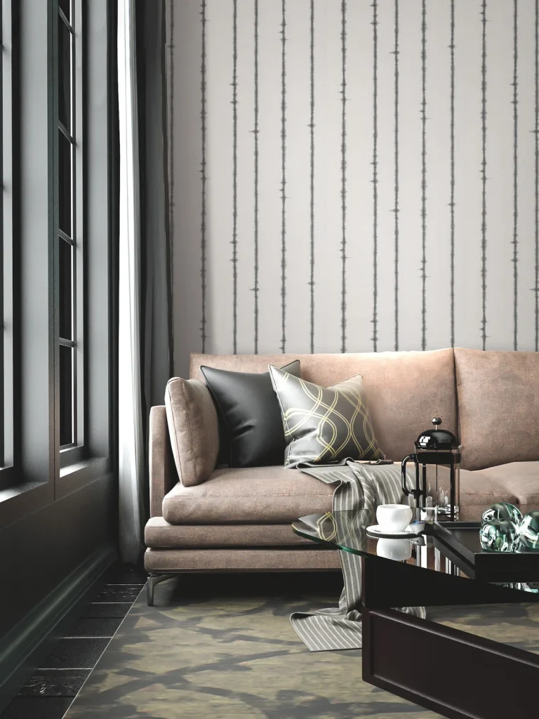 Batik Stripe Wallpaper - Granite — Ảnh 2