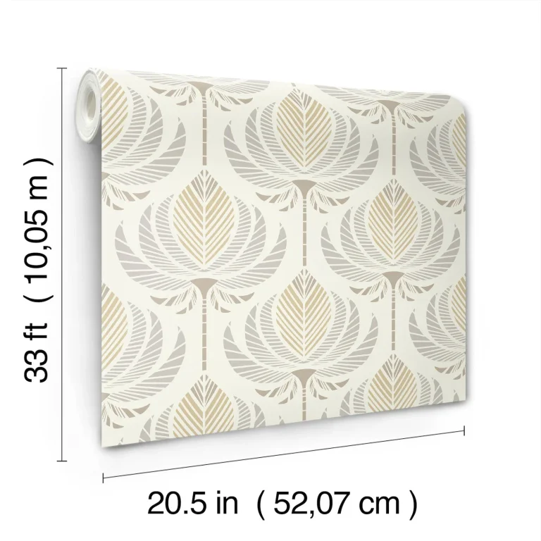 Ferrenby Floral Fan Wallpaper - Metallic — Ảnh 6
