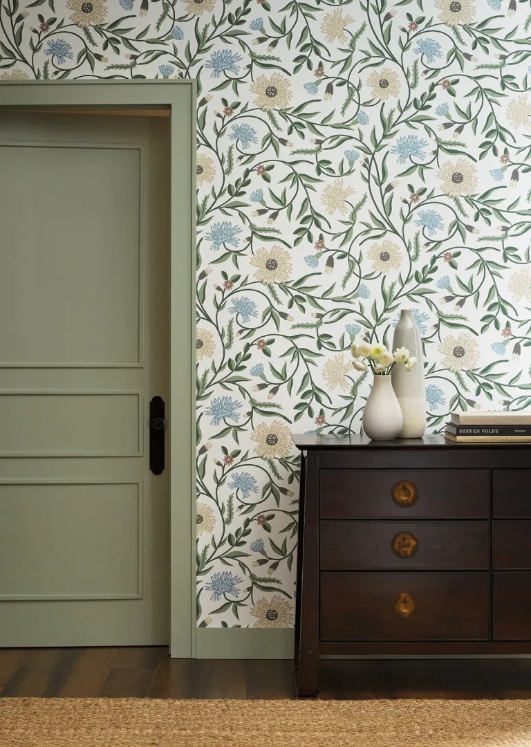 Rifle Paper Co. Aster Wallpaper - White — Image 3