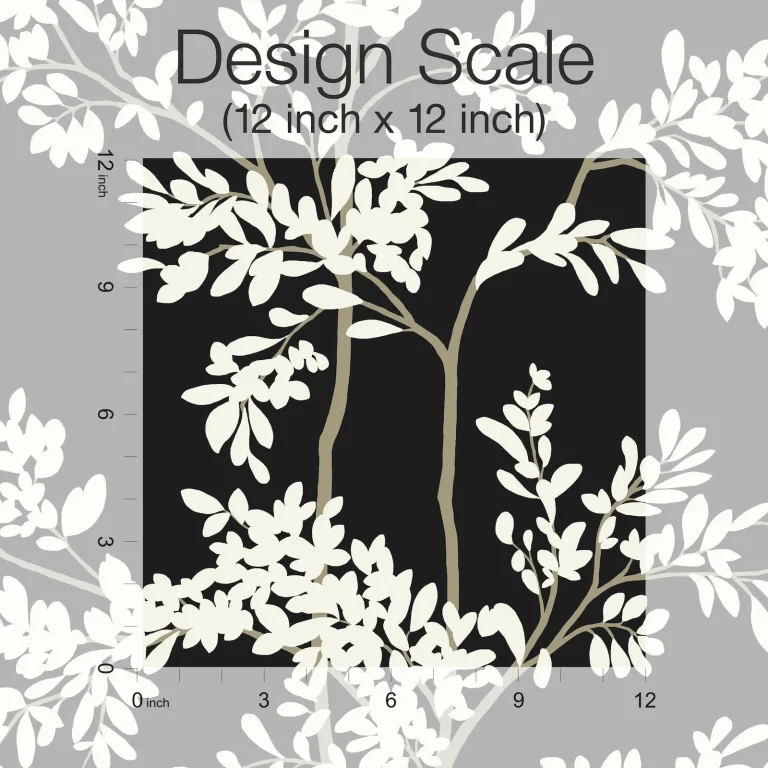 Lunaria Silhouette Wallpaper - Black/White — Ảnh 8