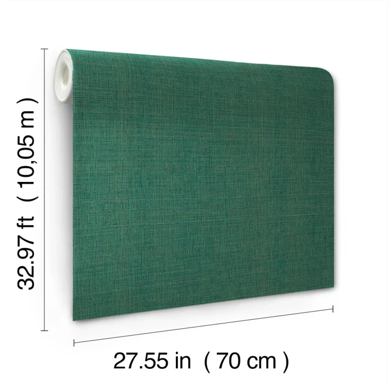 Alba Open Weave Wallpaper - Evergreen — Image 4