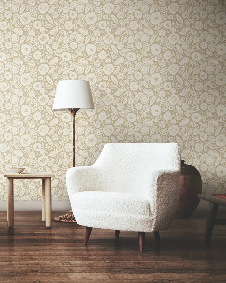 Camille Blossom Wallpaper - Ochre — Ảnh 5