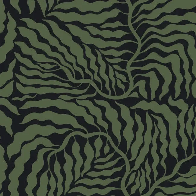 Fern Fronds Wallpaper - Black/Green — Ảnh 5