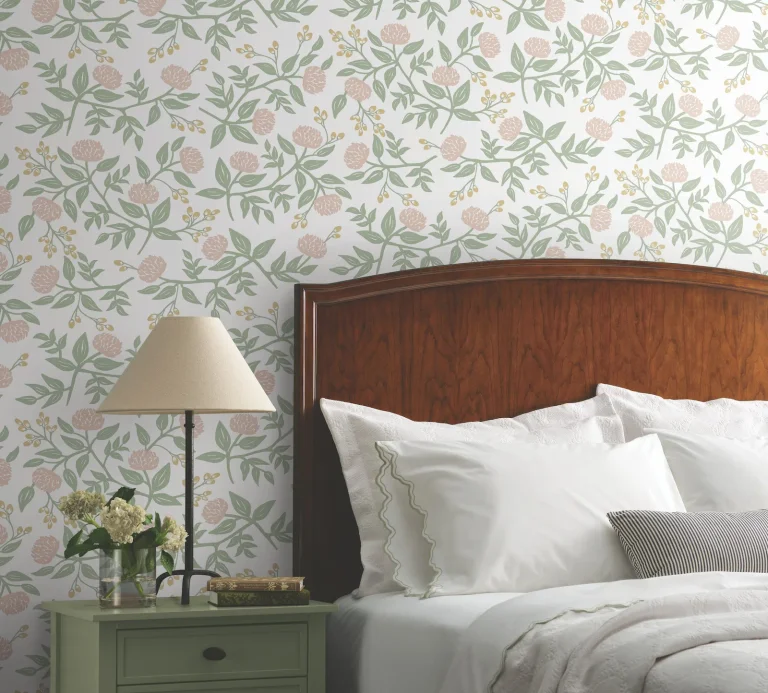 Rifle Paper Co. Peonies Floral Peel and Stick Wallpaper - Blush — Ảnh 4