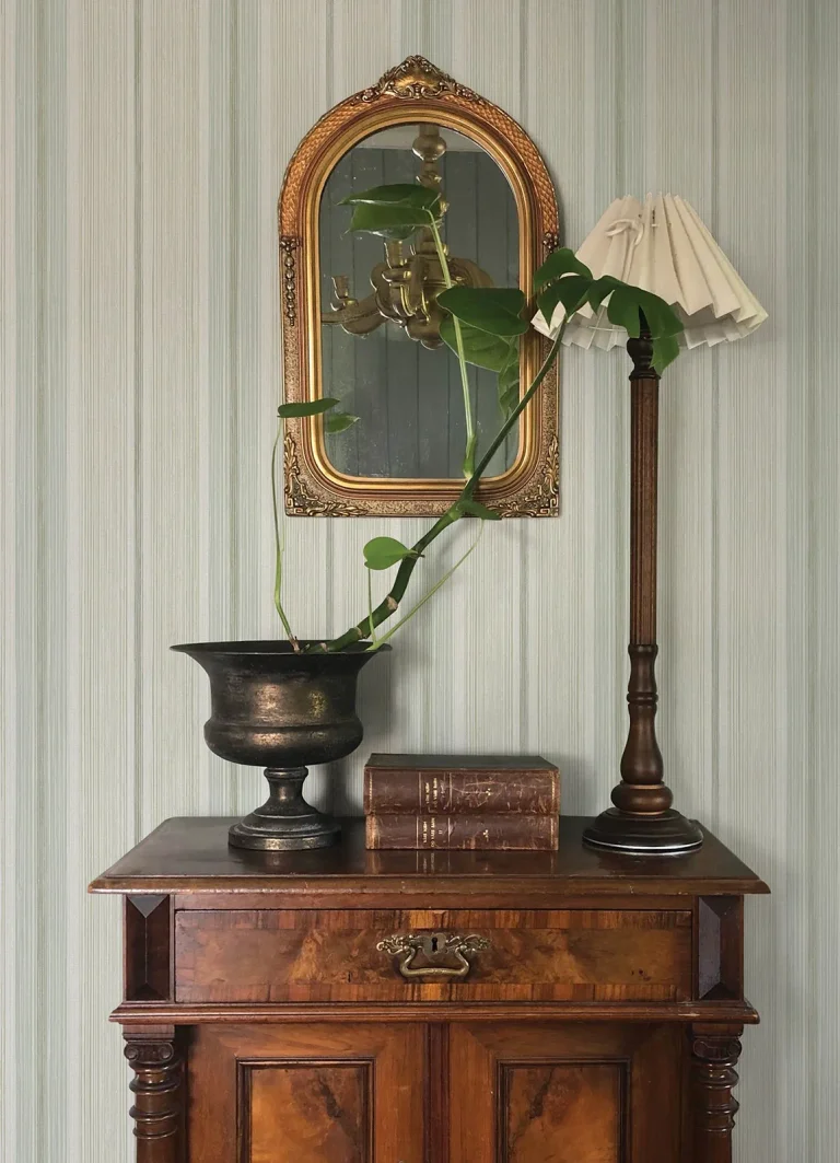 Chris Loves Julia Ames Linen Stripe Wallpaper - Linen — Ảnh 4