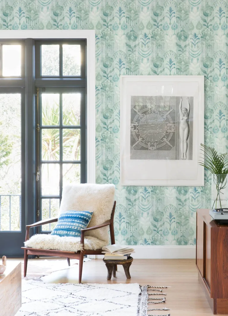 Pavord Floral Shibori Wallpaper - Green — Ảnh 6