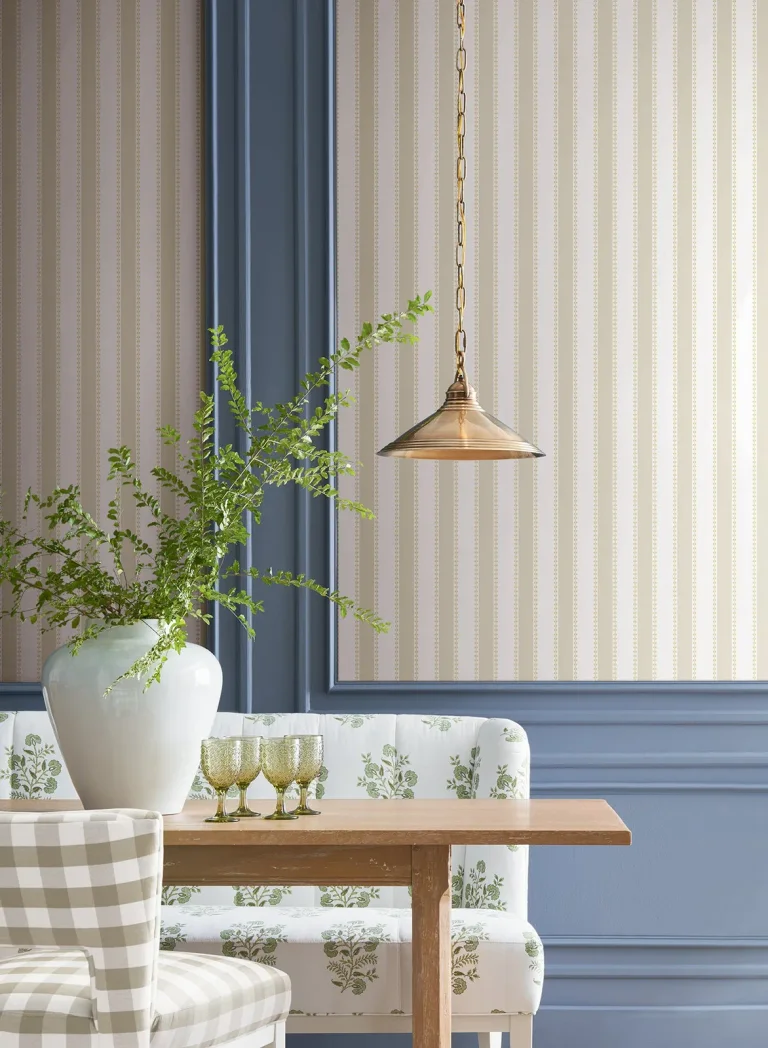 Tilford Awning Stripe Wallpaper - Beige — Ảnh 4