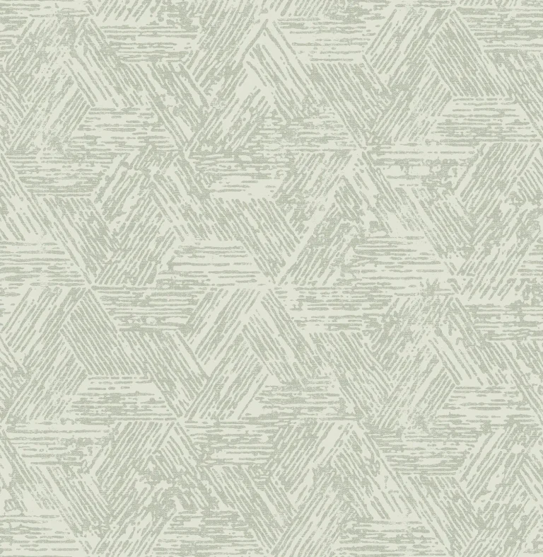 Retreat Quilted Geometric Wallpaper - Sea Green — Ảnh 5