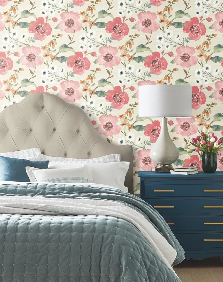 Evelyn Floral Wallpaper - Pink — Ảnh 3